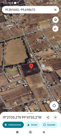Ubicaci&oacute;n del terreno en Google Maps: San Mart&iacute;n Toltepec, Toluca &ndash; SAIHR